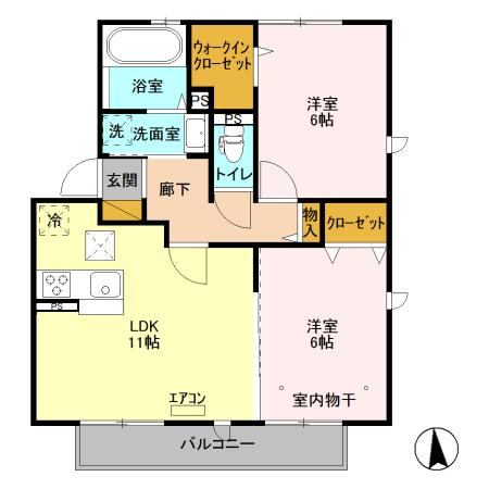 オアシスタナカの間取り