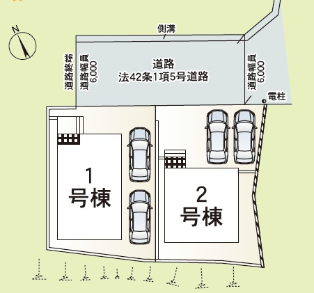 ♥♥浦添市西原第6-２号棟（全2棟）の区画図