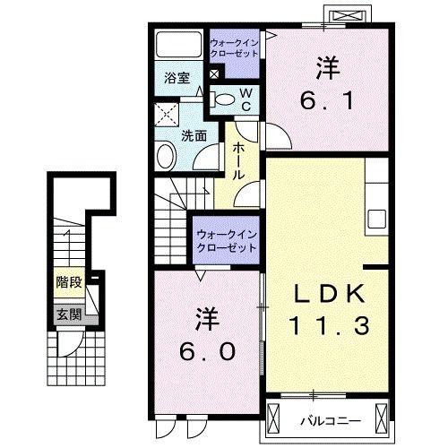 コズカ　パラッツオＡの間取り