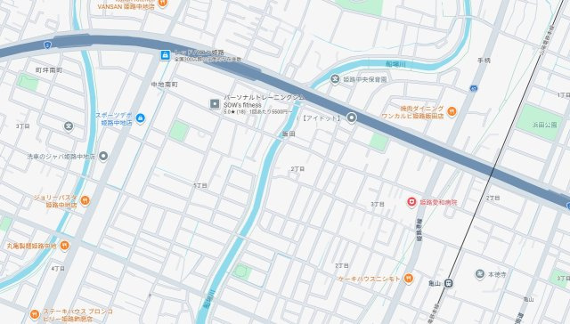 姫路市飯田3丁目　　山陽電鉄「亀山駅」徒歩8分の地図
