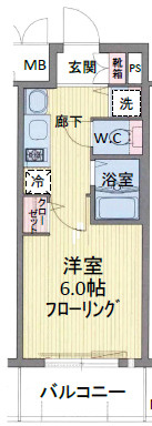 プレサンス上町台東平の間取り