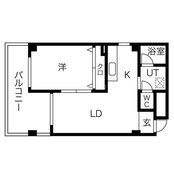 メロディハイム九条の間取り