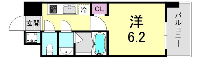 スプランディッド難波の間取り