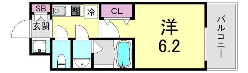 スプランディッド難波の間取り