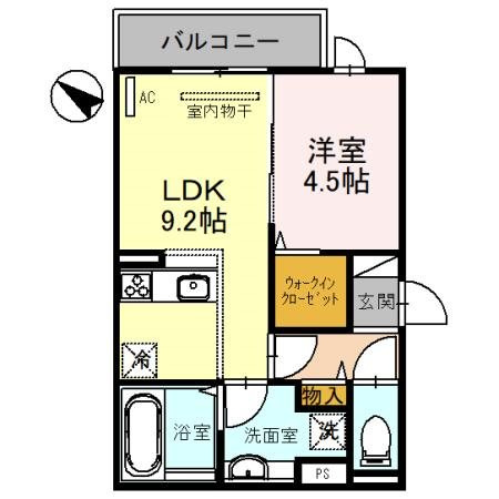 ブリランテ川西通　Aの間取り