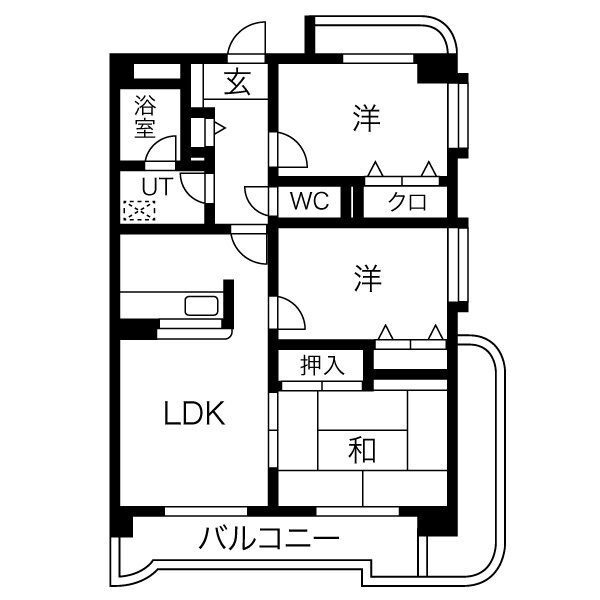 ヴェルデ空港前Ⅰの間取り