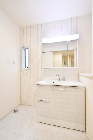 蓮田市西新宿　平屋中古戸建の独立洗面台