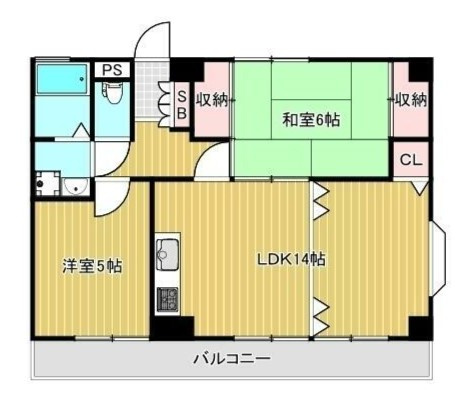 【間取り】 | セントラルハイツ | 使いやすい2LDKの間取りです！