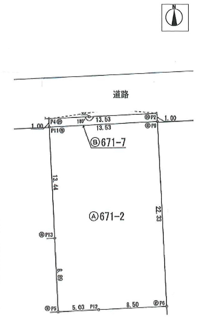 東大阪市御厨東２丁目土地の土地図