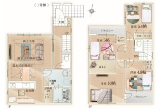 練馬区大泉学園町６丁目 西武池袋線 大泉学園駅 新築戸建の間取り
