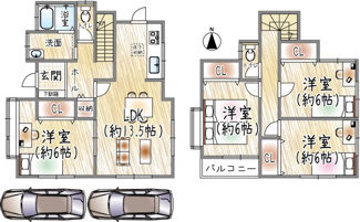 【間取り】 | 香芝市北今市1丁目