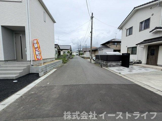 【新築戸建】いわき市中岡町第7の前面道路含む現地写真|東側幅員6ｍ公道