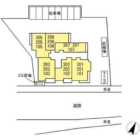 シャルマン日吉本町の区画図