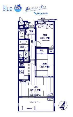 【間取り】 | ヴィルヌーブ片瀬江ノ島