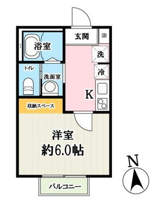 キャメル新八柱2Cの間取り