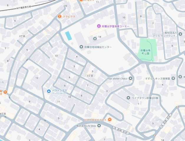 神戸市北区鈴蘭台南町　第3期　新築一戸建ての地図