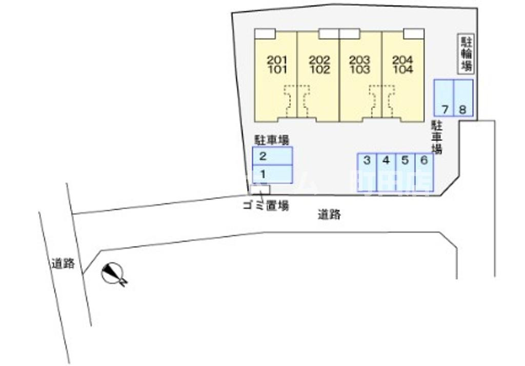 ガーデンヒルズ2※初期費用分割あと払いサービス利用可能物件の区画図
