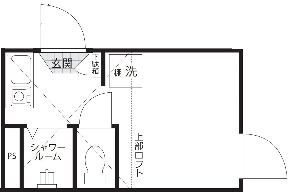 Studio AnT北千住の間取り|独立部屋です