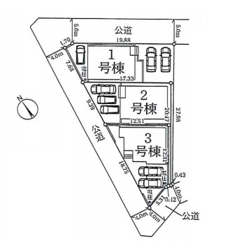 上尾市瓦葺　新築一戸建て　リーブルガーデン　02の区画図|2号棟