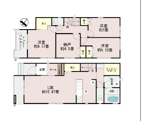 ＋＋南風原町新川-A号棟（全３棟）の間取り|Ａ号棟