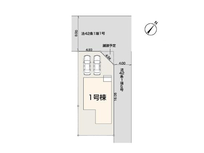 【区画図】 | 川越市岸町3丁目　新築一戸建住宅　全1棟　(ふじみ野店) | 整形地×角地の開放感！ゆとりある敷地形状も魅力です