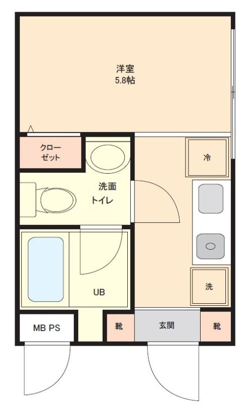 台東区三ノ輪１丁目の賃貸マンションの間取り