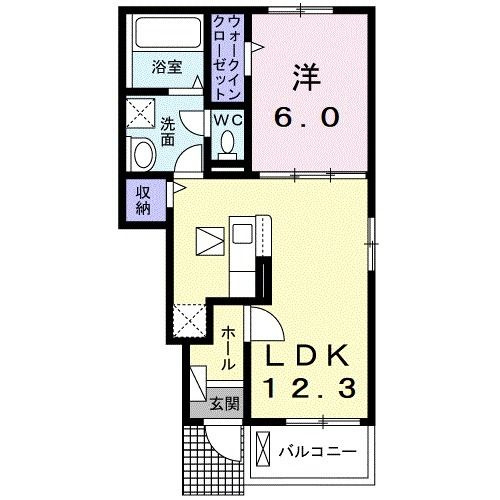 ベルメゾンＷ・Ⅰの間取り