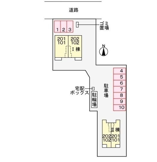 ベルメゾンＷ・Ⅰの駐車場