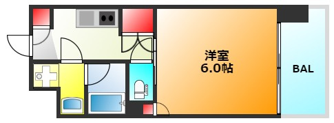 Primavera Nishi Shinsaibashiの間取り