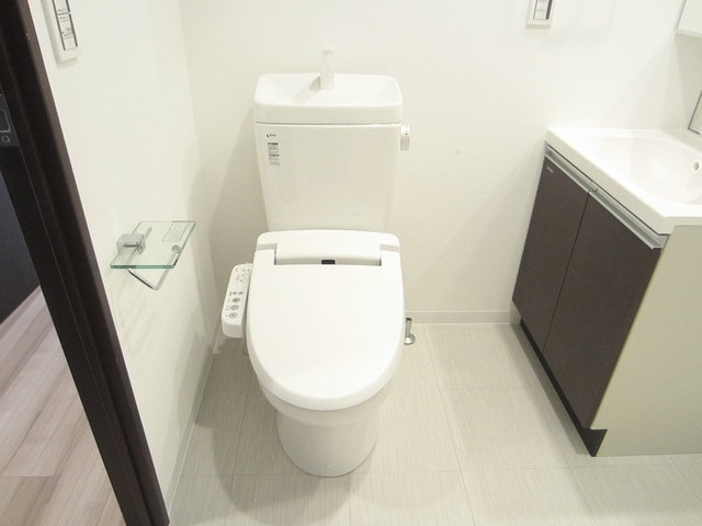 北区堀船２丁目の賃貸マンションのトイレ|温水洗浄機能付きのおトイレです
