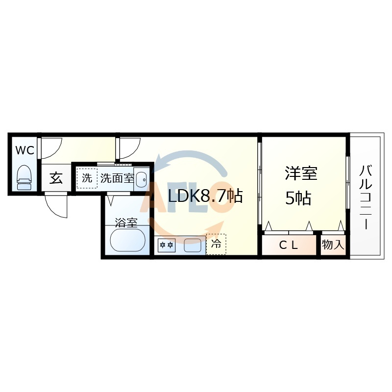 ソレイユ聖天下Bの間取り|ソレイユ聖天下B　間取り