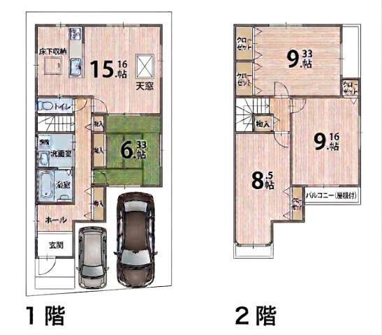 京都市伏見区久我石原町の間取り