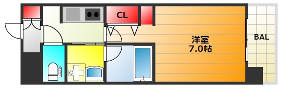 アーバネックス北堀江Ⅱの間取り