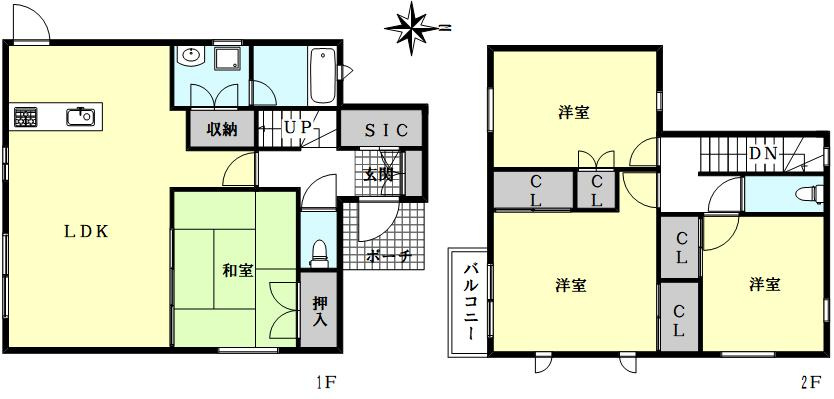 神戸市垂水区桃山台４丁目戸建の間取り