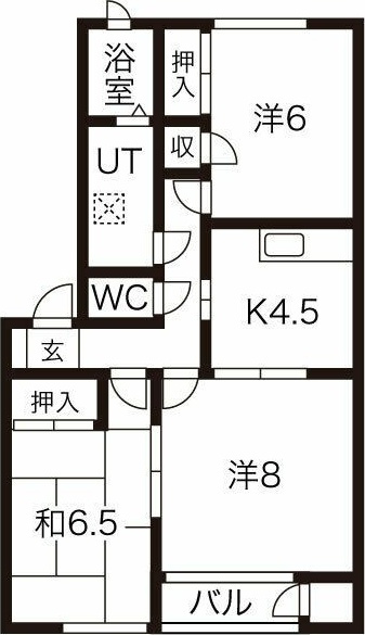 グランディールBの間取り