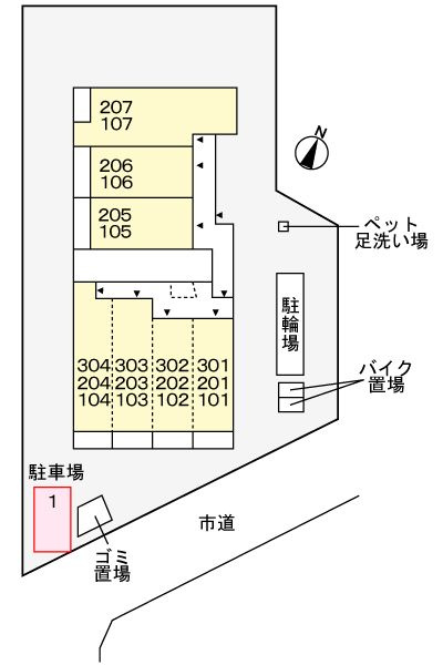 リヴィエール　ヴィラ　神代の区画図