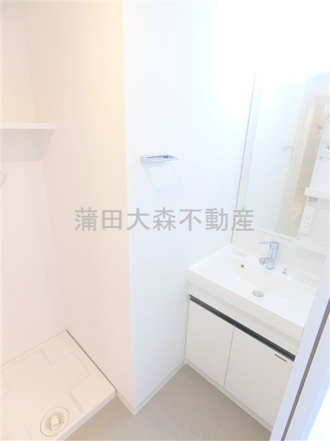 COCOCUBE大森西　東邦医大通りの洗面所|洗面脱衣所　独立洗面台　洗濯機置き場