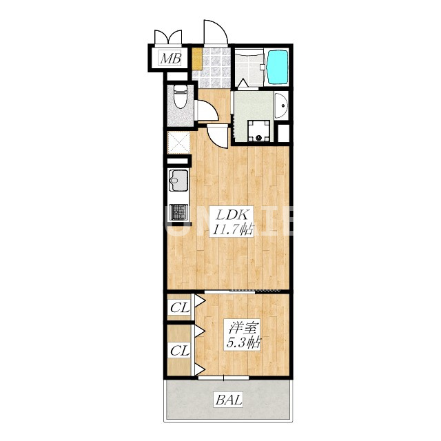 ソレアード志茂の間取り|南東向きのお部屋です☆