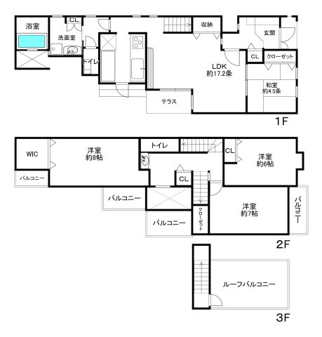 神戸市兵庫区湊山町　中古戸建の間取り