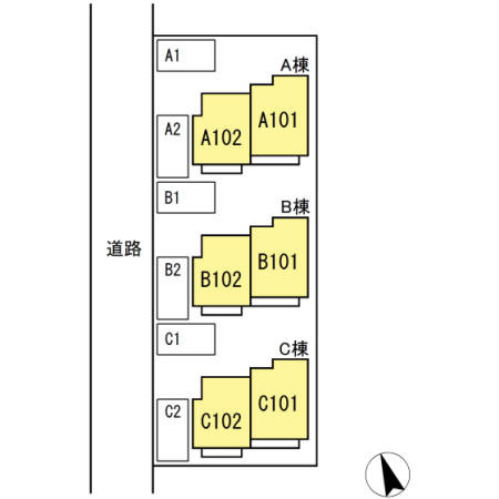 ポート・セジュール Ａ･Ｂ･Ｃの区画図