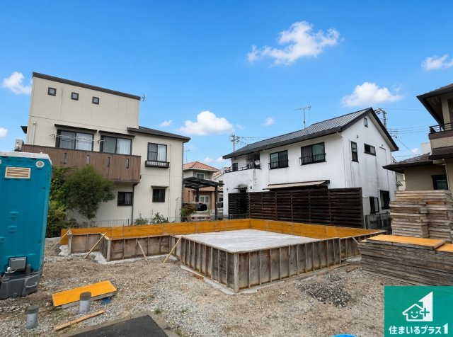 加古川市加古川町大野　第10期　新築一戸建ての外観|周辺は落ち着いた街並みの住宅地！子育てがしやすい住環境です！まだ未完成ですが、現地でしかわからない事もございます。是非一度ご覧ください。
