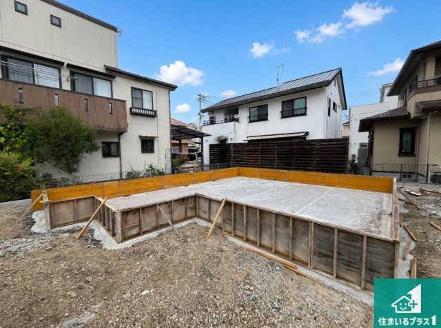 加古川市加古川町大野　第10期　新築一戸建ての外観|周辺は落ち着いた街並みの住宅地！子育てがしやすい住環境です！まだ未完成ですが、現地でしかわからない事もございます。是非一度ご覧ください。