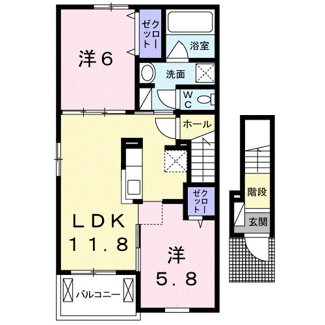 【間取り】 | リヴァプール　2LDKBHT