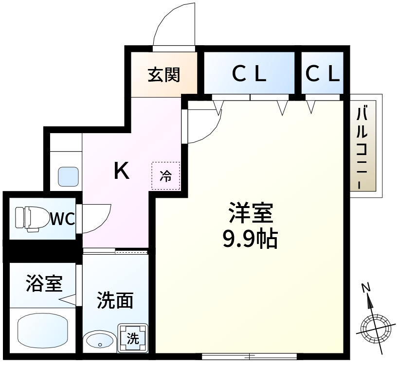 クローバー2番館の間取り