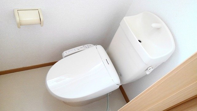 落ち着いた色調のトイレです