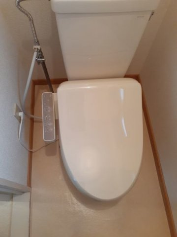 落ち着いた色調のトイレです