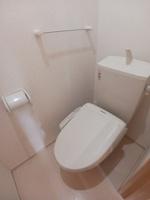 落ち着いた色調のトイレです