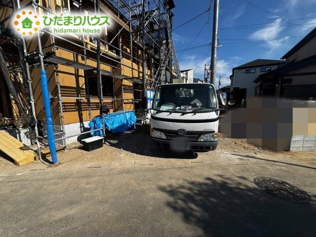 上尾市瓦葺　新築戸建　リーブル03の駐車場|10/12撮影