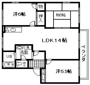 【間取り】 | パールヴィラ秋香Ｂ棟