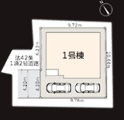 茅ヶ崎市南湖５丁目　新築戸建の区画図